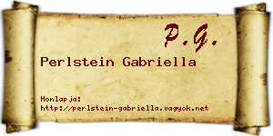 Perlstein Gabriella névjegykártya
